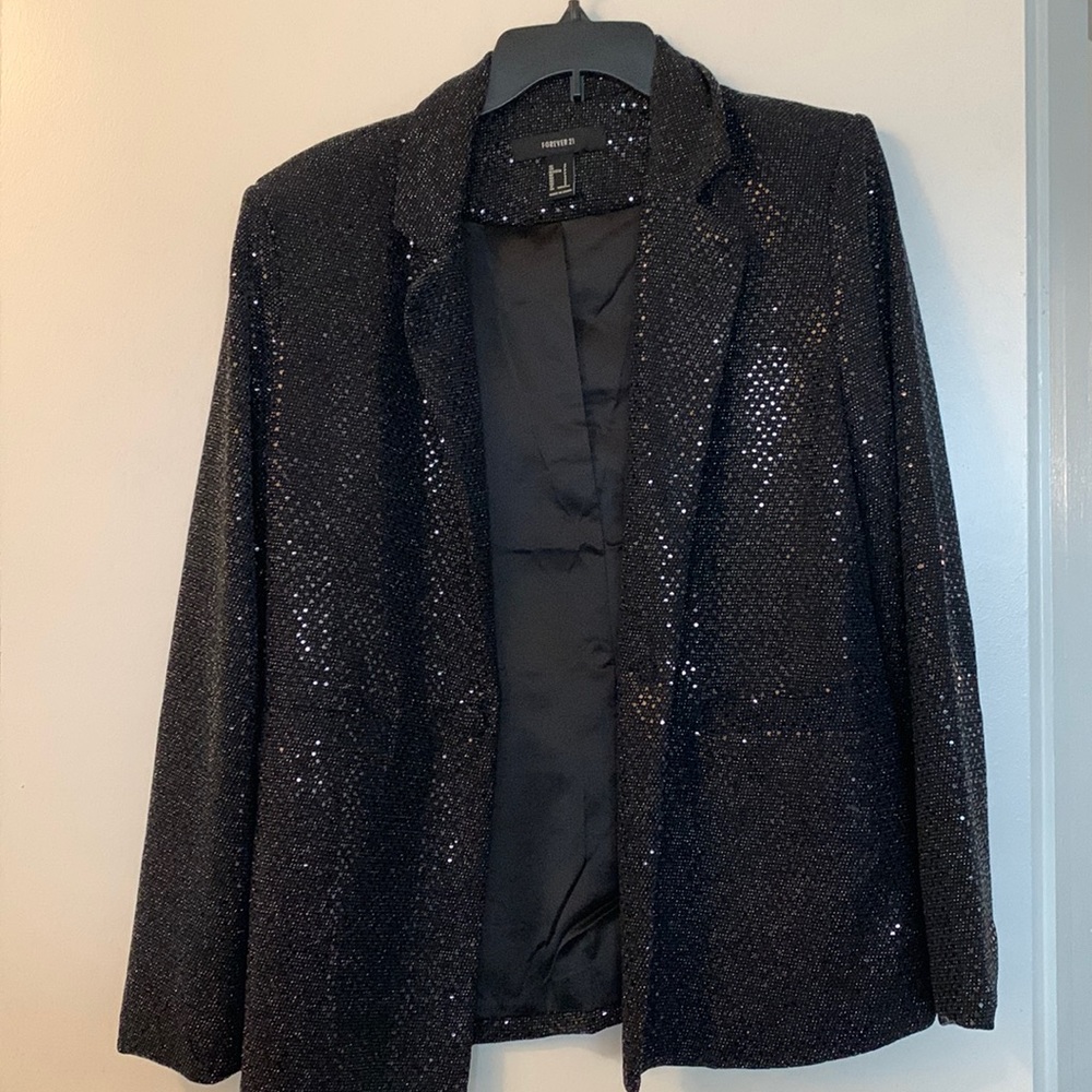 Shimmer black blazer
